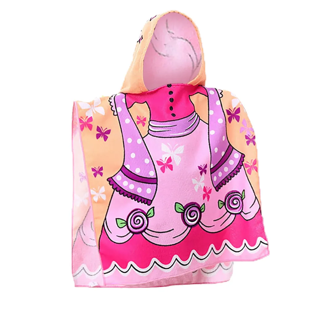 Пляжное банное полотенце 40 ^ с капюшоном для малышей мягкая накидка плавания