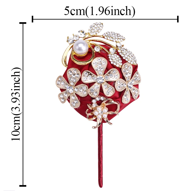 

New Wrist Flower Corsage Bridesmaid and Sister Hand Flower Korean Wedding Bride and Groom Full Diamond Corsage 0888G-Z