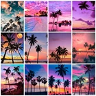 EverShine алмазная вышивка Приморский пейзаж алмазная мозаика Кокосовая дерево вышивка крестом шарик вышивка искусство декор для дома