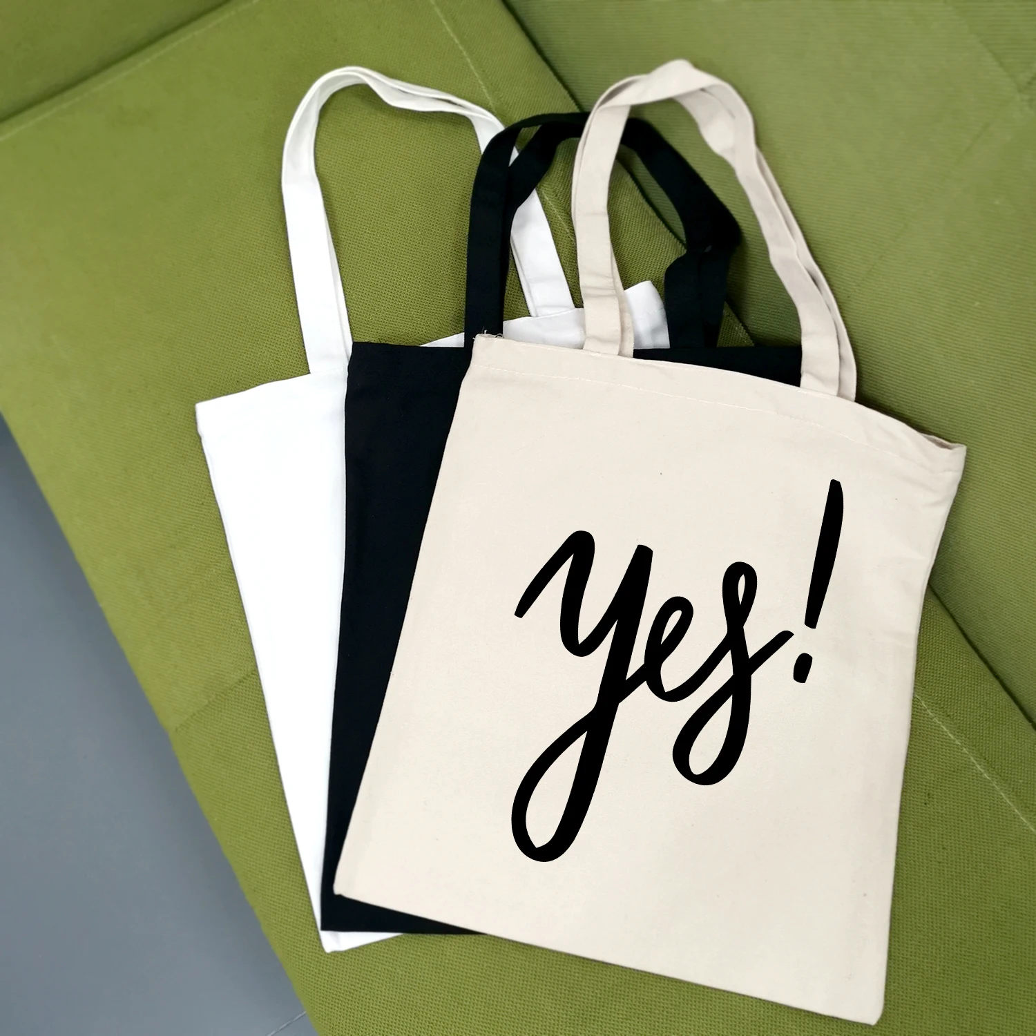 

Women Canvas Bag Letter Print Women Cotton Cloth Bag Handbag Individual Custom Logo Character Print Shoulder Bags Book Bag