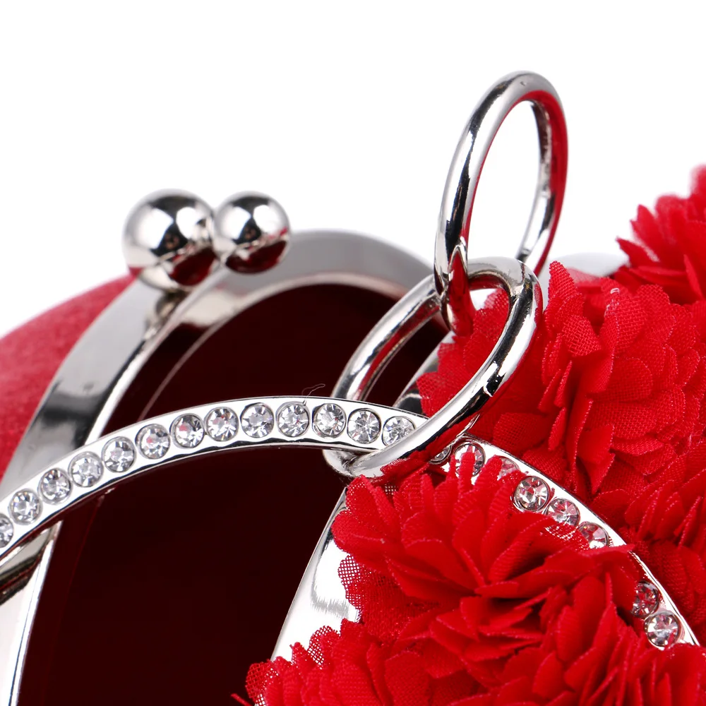 

Flower Ball-shaped Evening Bag Luxury Handbags Women Bags Designer Mobile Phone Bag Cosmetic Bags Travel Storage Purse