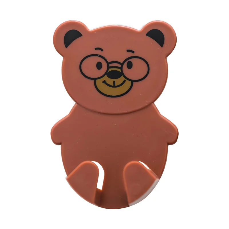 2Pcs Cute Animal Wall-Mounted Sticker Punch-free Hook Paste Plug Socket Holder Fixing Multifunctional Seamles | Дом и сад