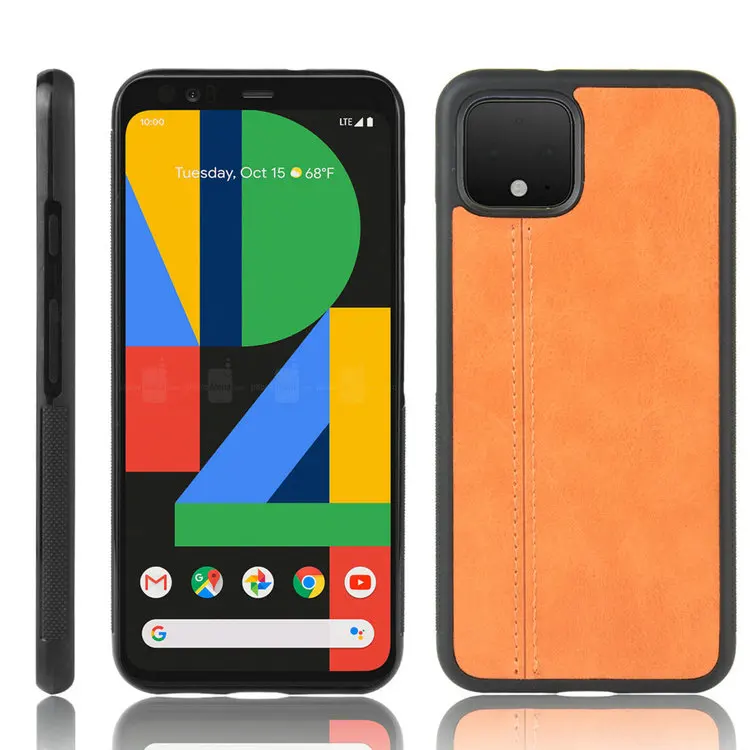 Светло-коричневый Роскошный кожаный чехол в сдержанном стиле для Google Pixel 4 XL чехол TPU бампер чехол Pixel 4XL Pixel XL4 3 3A XL 3XL XL3 задняя крышка Pixel4 - Цвет: Светло-коричневый