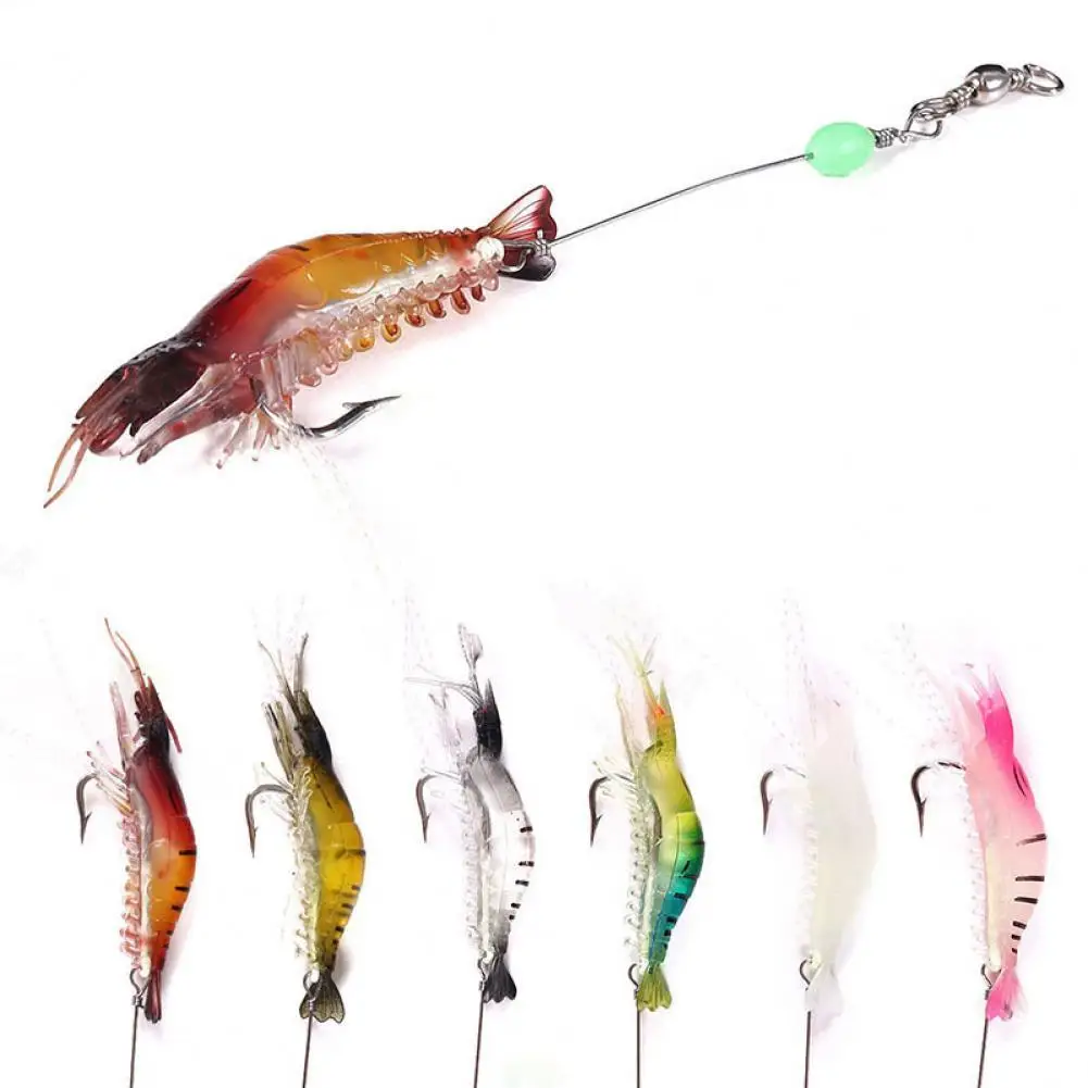 

8cm Luminous Plastic Simulation Soft Shrimp Fake Lure Faux Bait Fishing Tackle Simulation Soft Shrimp Fake Lure Faux Bait Fishi