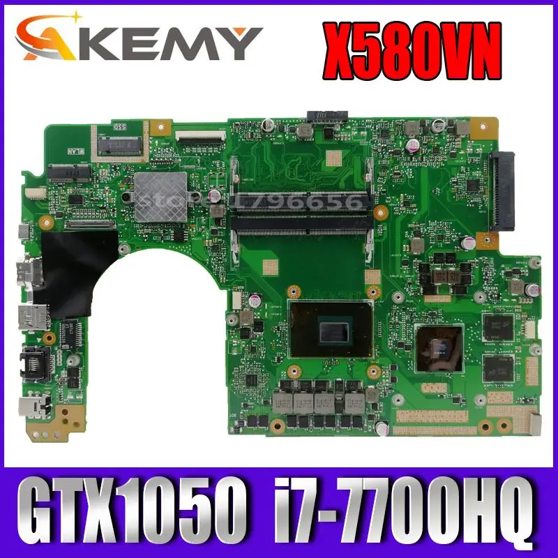 Akemy X580VN материнская плата для ноутбука ASUS X580V оригинальная I7 7700HQ GTX1050