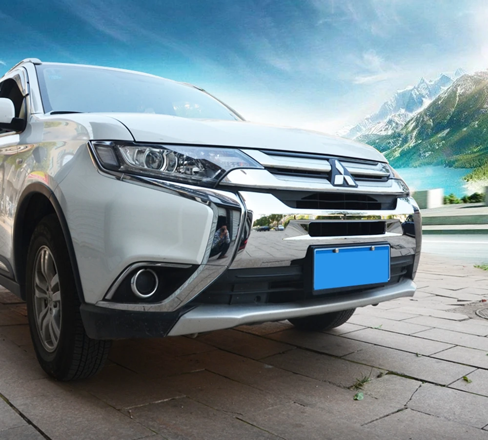 MONTFORD для Mitsubishi Outlander 2016 2017 2018 ABS хромированный передний нижний бампер передняя