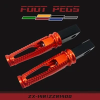 for kawasaki zx14r zzr1400 zx 14r zzr 1400 motorcycle accessories cnc aluminum rear foot pegs passenger footrests pedal footpegs