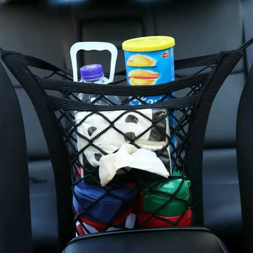 Автомобильный сетчатый чехол с сеткой для хранения сидений сбоку держатель
