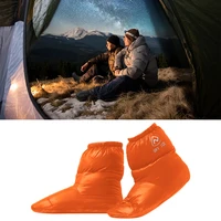 winter duck down booties socks outdoor camping tent warm soft slippers boots