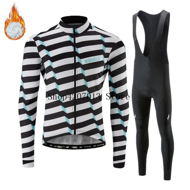 2019 зимняя флисовая одежда для велоспорта morvelo комплект мужчин велосипедная
