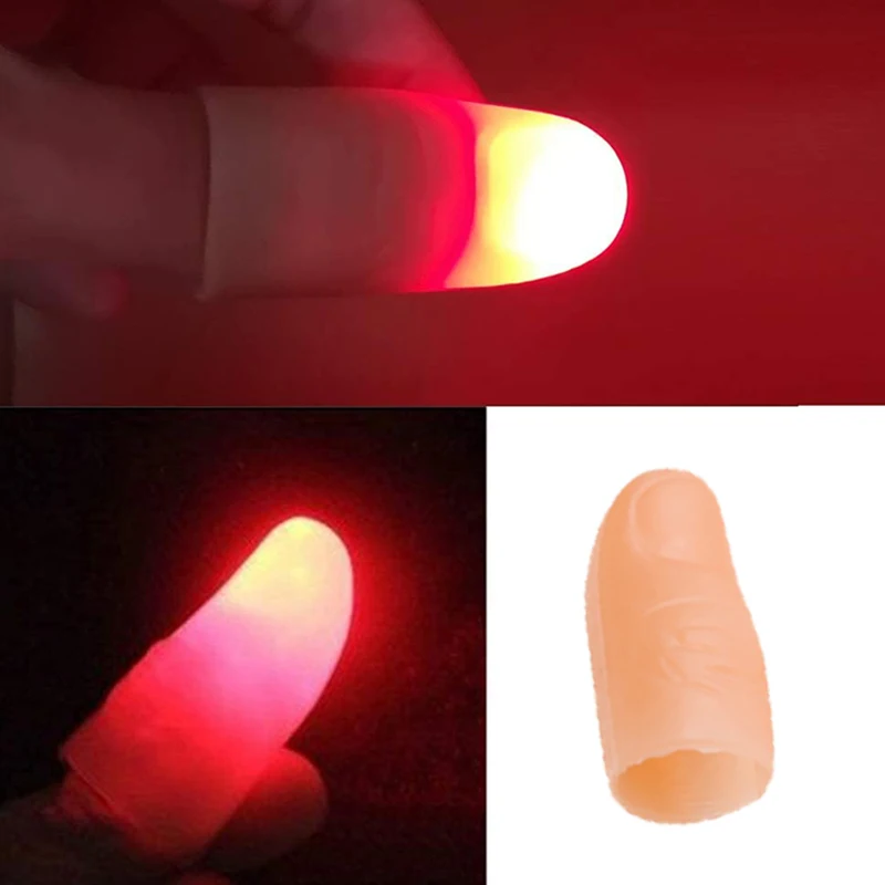 2 шт. волшебные игрушки пальцы светодиодный Батарея приведенный в действие