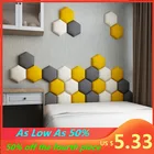 Шестигранная мягкая сумка для изголовья кровати, 3D наклейки на стену, для гостиной, спальни, Скандинавская декоративная живопись, самоклеящаяся мягкая упаковка, настенная паста