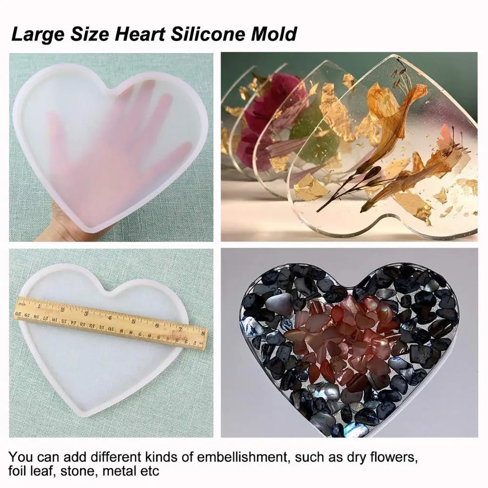 Large Epoxy Resin Mold Silicone Round Square Coaster Molds Polymer Clay For Crafts Jewerly Soap Making Cake Decorating | Дом и сад