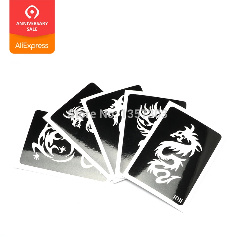 

50 Mixed Design Sheets Stencils for Body Painting Glitter Temporary Tattoo Kit - Free Shipping