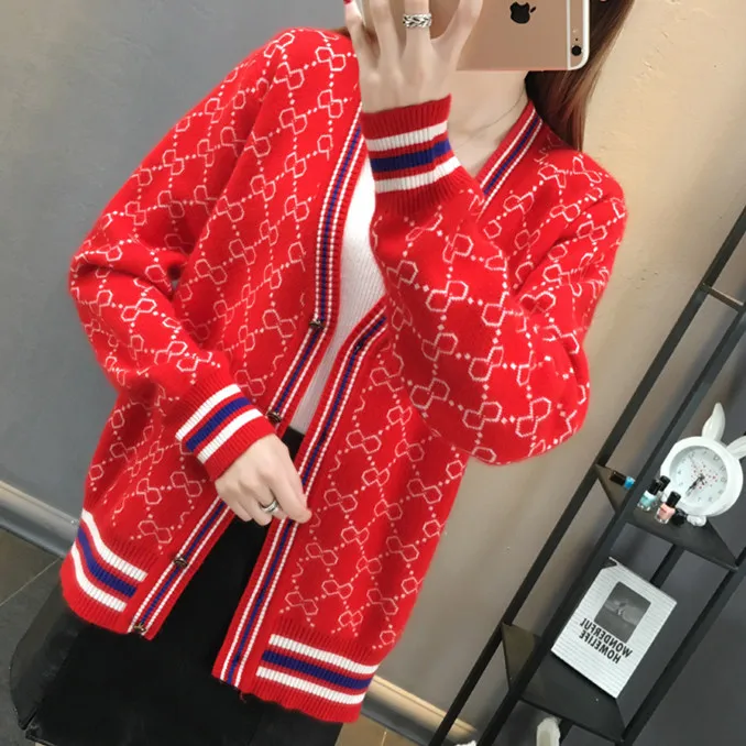 

Sweaters Cardigan 2020 Thin Spring and Autumn Outdoor Korean-Style Wear Loose All-match Knitted Cardigan Student Women's Coat