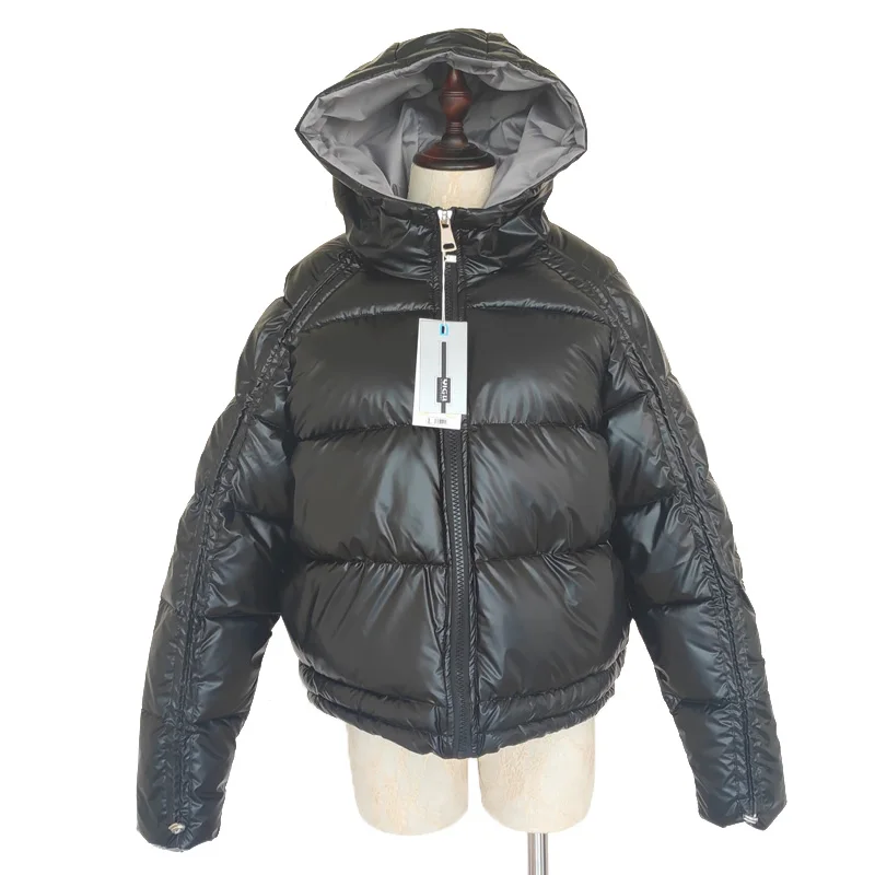 FORERUN глянцевая женская куртка с хлопковой подкладкой теплая водонепроницаемая