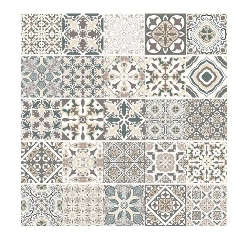 Ретро Плитки наклейки на стену для Ванная комната кухонные плиточные декор клей
