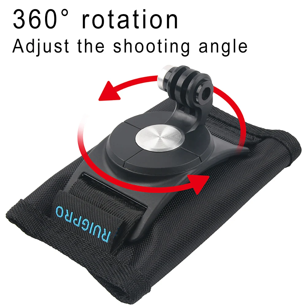 Вращающийся рюкзак зажим Крепление для GoPro Hero 9/8/7/6/5/4 Xiaomi Yi 4K Lite SJCAM SJ4000 EKEN H9/H9R