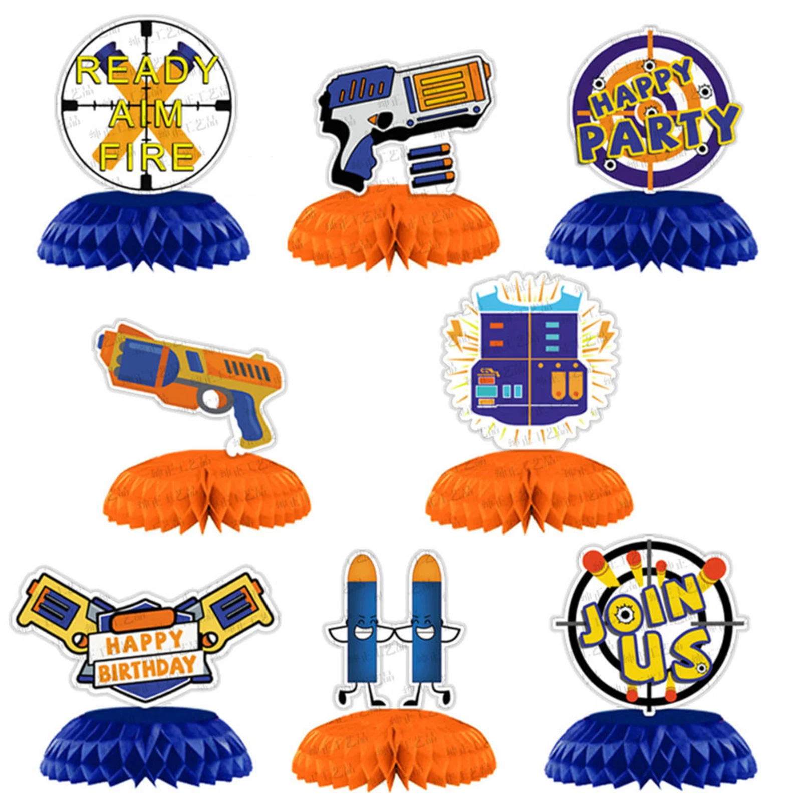 

Dart Theme Party Decorations Supplies Dart Honeycomb Centerpieces Birthday Banner Decoration Dart War Party Fovor Methodical