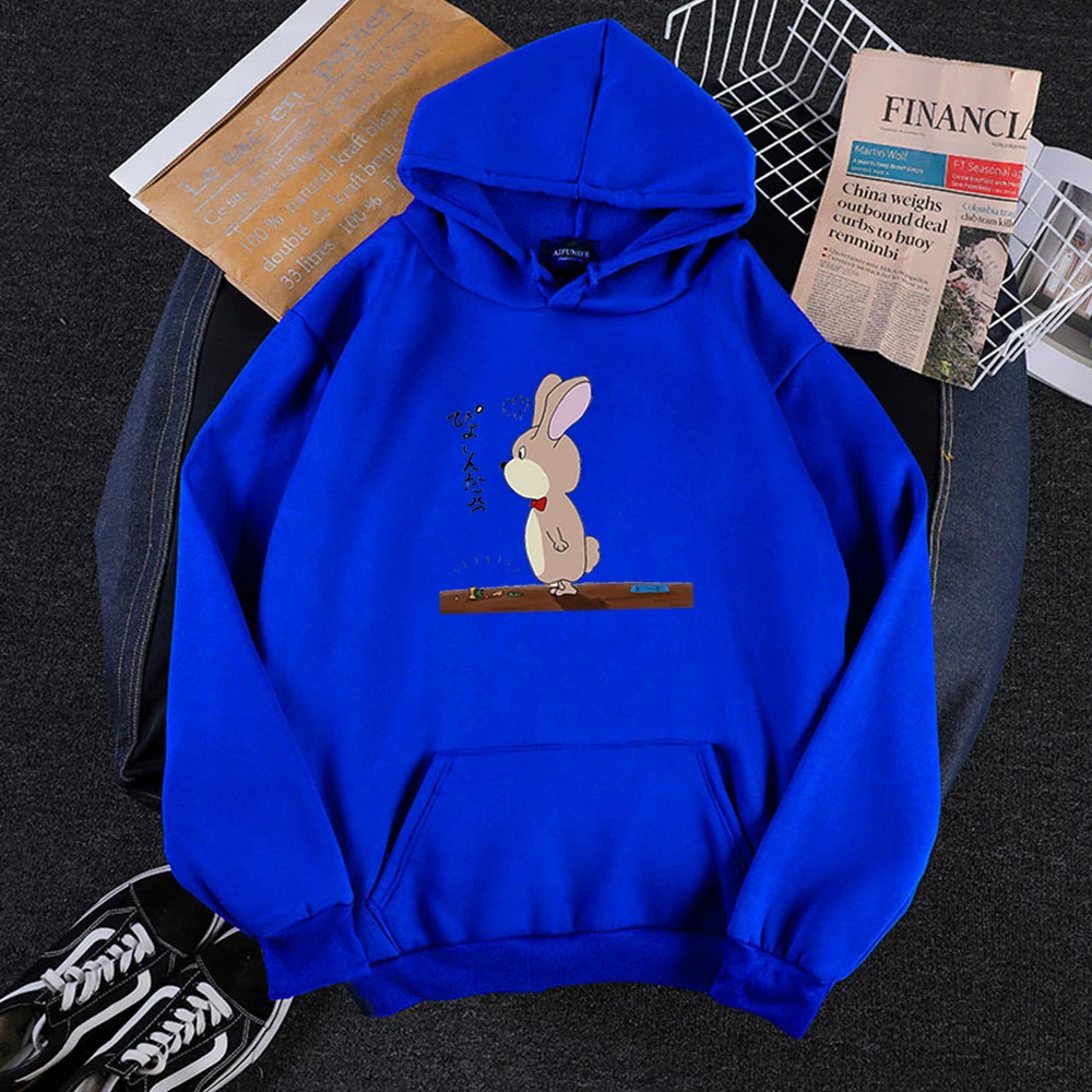 

Kawaii Rabbit Oversized Hoodies Women Winter Casual Sweatshirts For Lady Girl Harajuku Funny Animal Lover Tops Pullovers