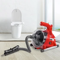 220v autofeed electric sewer pipe dredging machine toilet kitchen 19 28mm pipe cleaning machine pipe dredger drain cleaner 120w