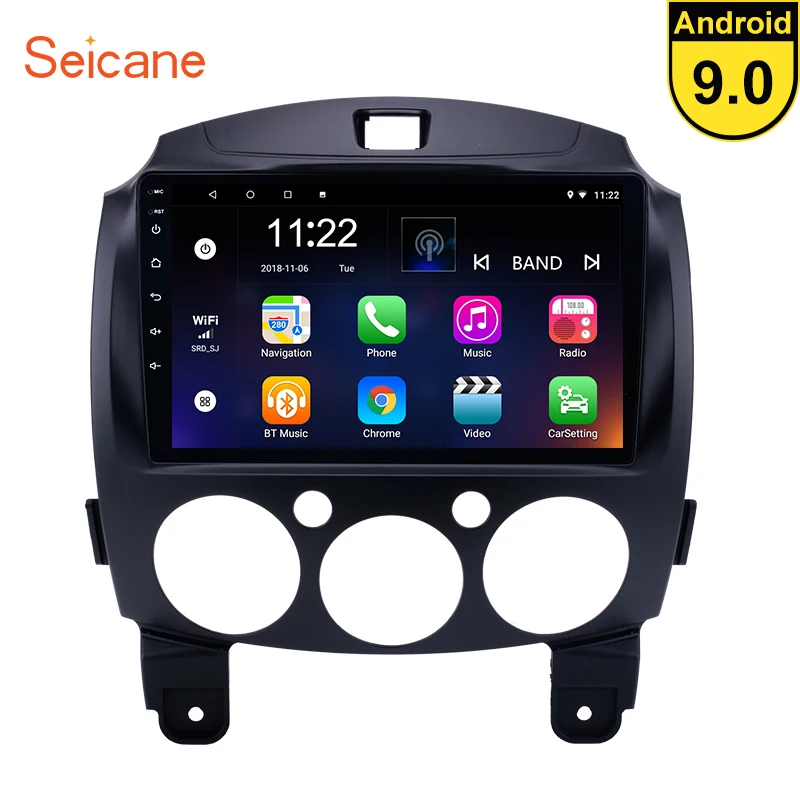 Seicane Android 9,0 " Автомагнитола стерео для 2007-2011 2012 2013 MAZDA 2/Jinxiang/DE/третьего поколения gps Navi блок плеер