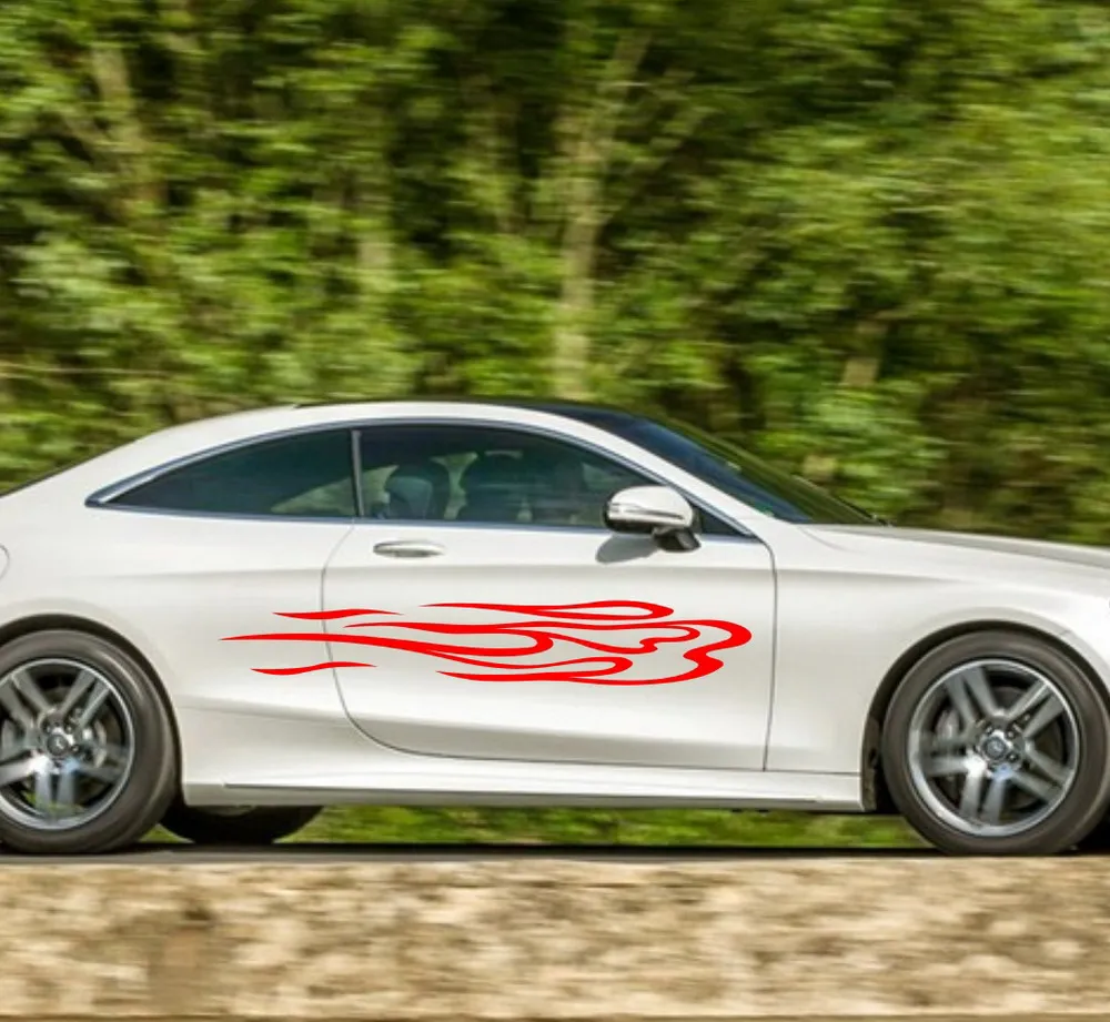 Автомобильная наклейка Racing Hot Flames Fire 47 ''для S класса S320L S600L S400L S500 виниловые