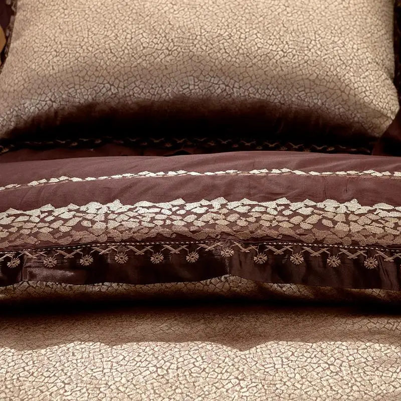 4/6 шт. Роскошный шелк жаккард хлопок модный классический Комплект постельного