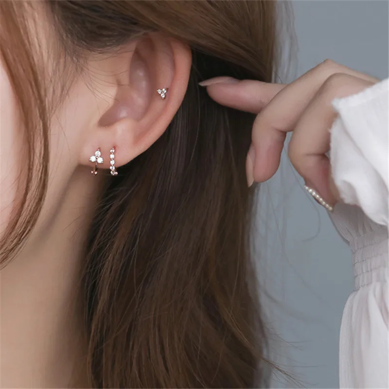 

Женские серьги-гвоздики из серебра 2021 пробы, с кристаллами, ювелирные украшения для вечеринок, eh975, 925