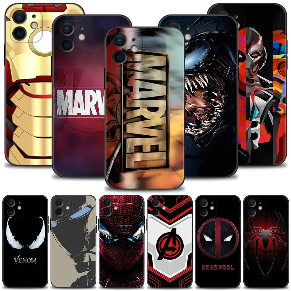 Чехол для телефона Apple iPhone 13 12 11 Pro Max Mini XS XR X 7 8 Plus 6 6S SE 2020 чехол с комиксами Marvel