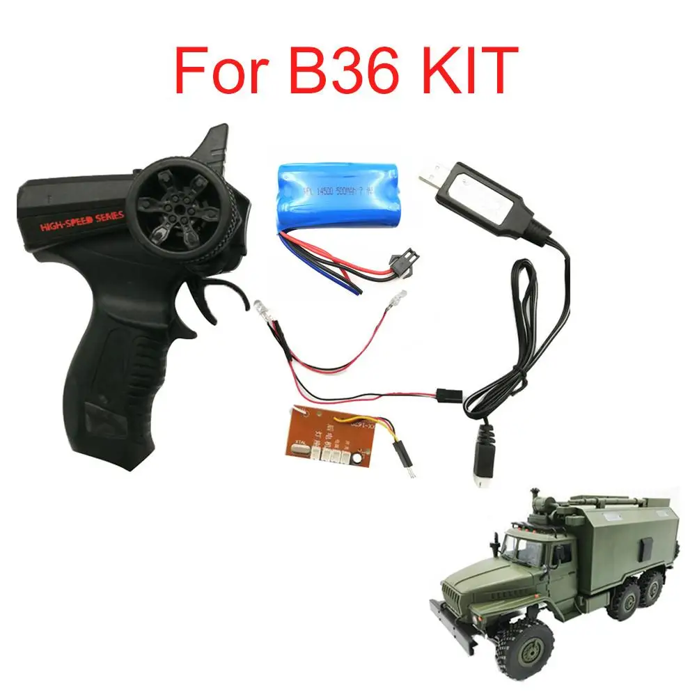 

WPL For B36 KIT Full Scale Remote Controlller KIT Version Universal 2.4G Receiver Lipo Battery Charger RC Car Accessories Bag