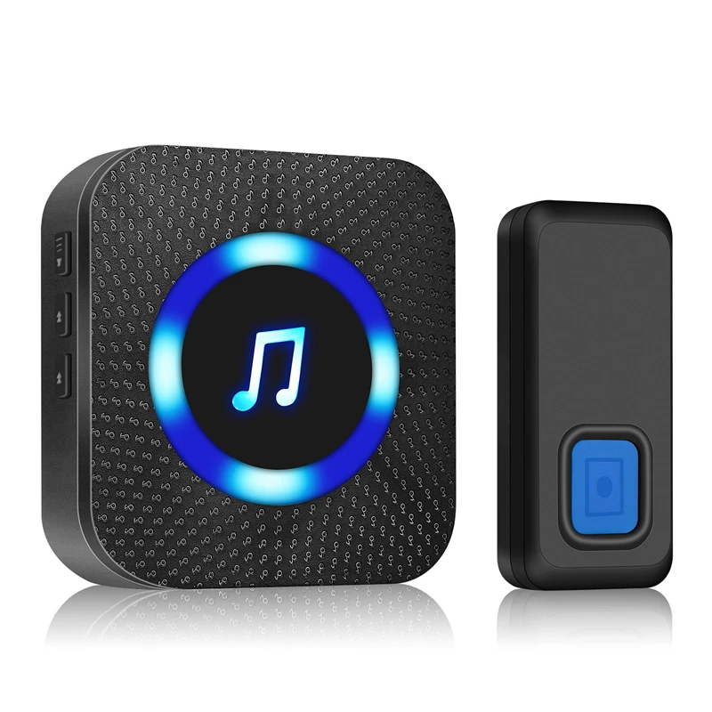 Беспроводной светодиодный дверной звонок Водонепроницаемый уличный умный для