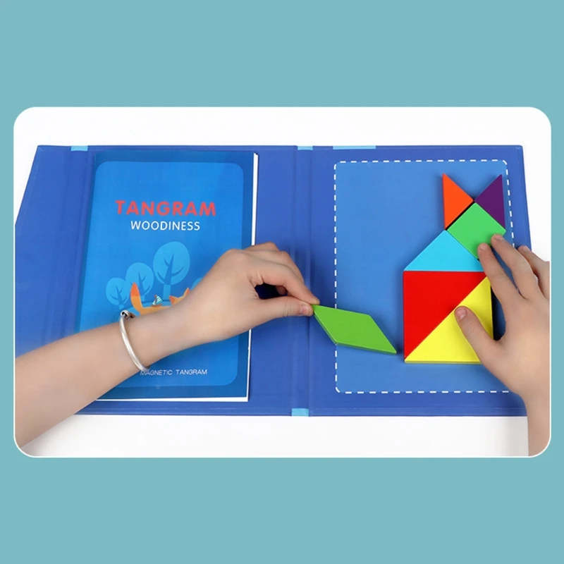 

1Set Teaching Sensory Tangram Puzzle Toy for Toddlers Toys Kids Early Education