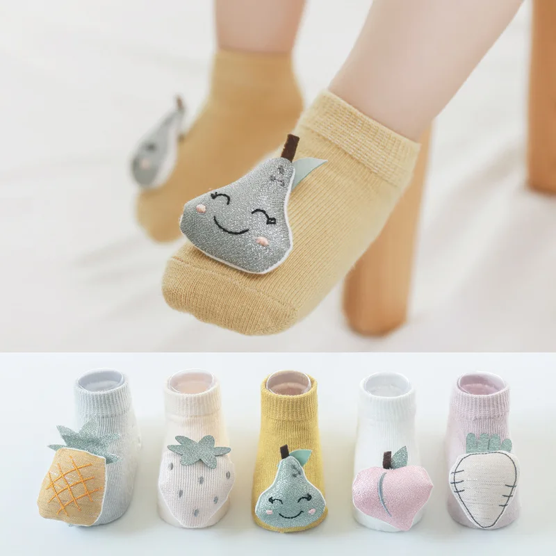 

Детские носки на весну и осень, тонкие хлопковые нескользящие носки для пола, летние носки для новорожденных с мультяшными куклами