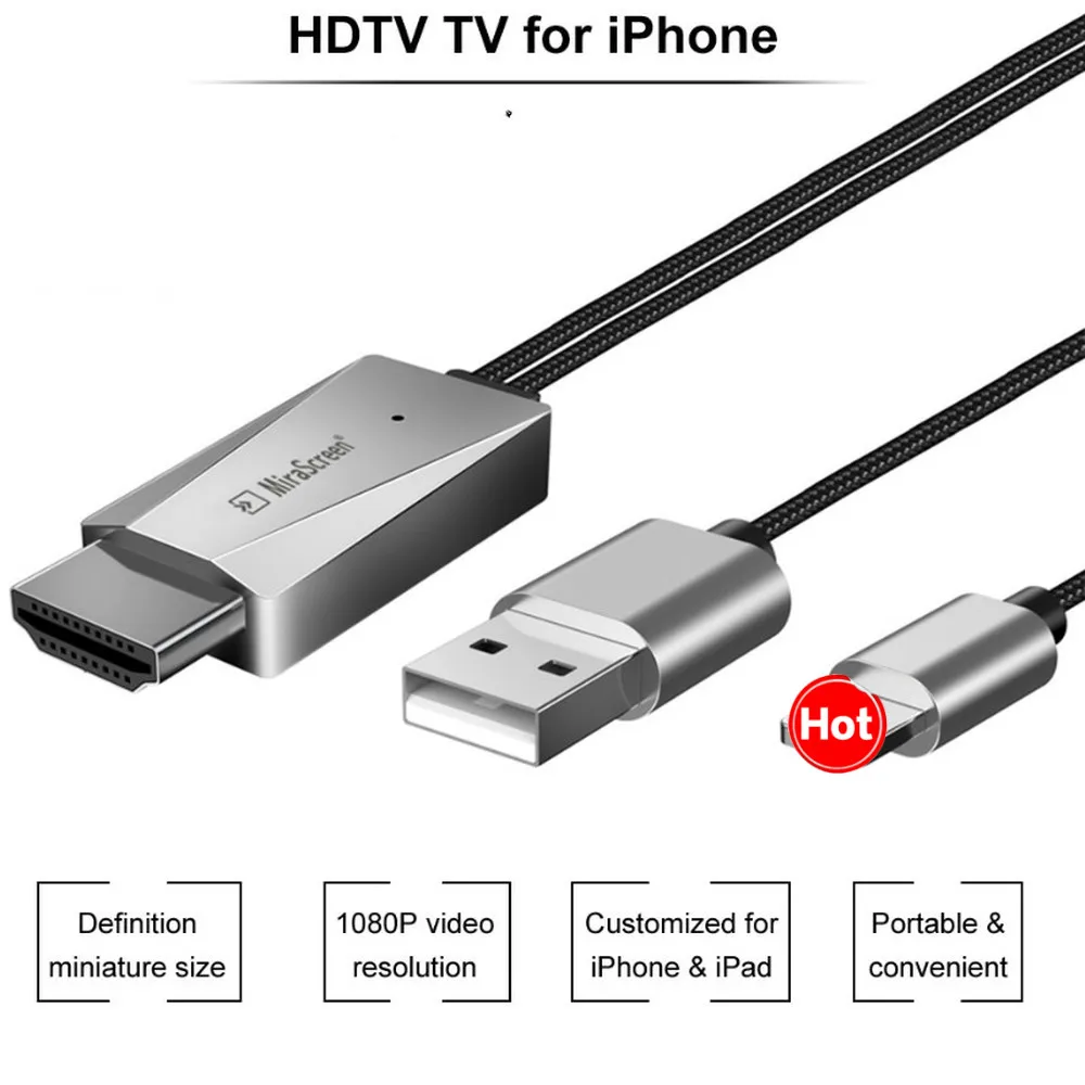Беспроводной HDMI ключ YIKIXI медиафлешка для iphone 6s plus 7 7plus ipad подключенный ПК