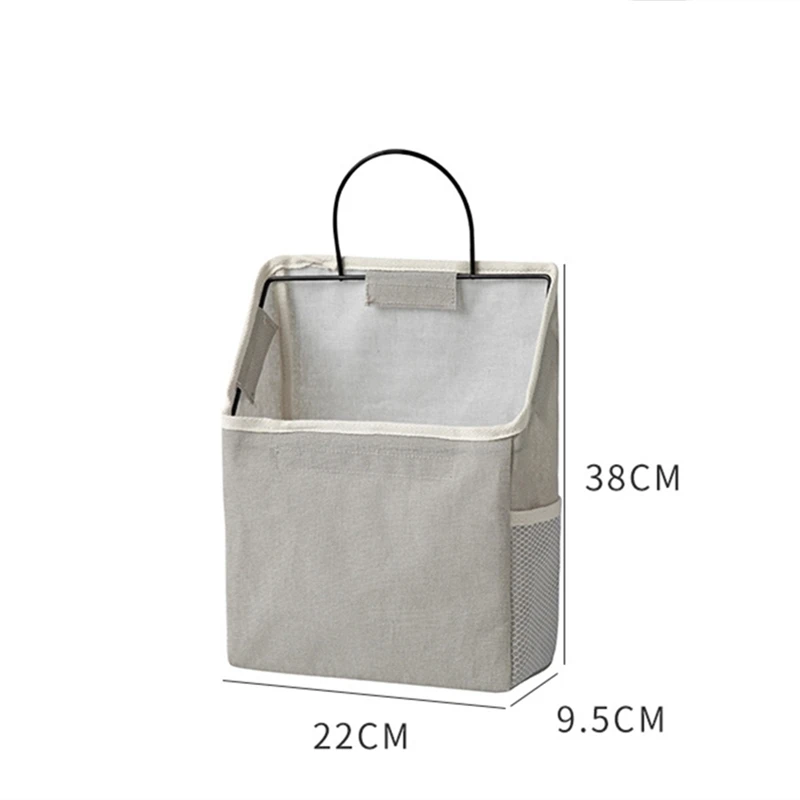 

Simple Cotton Linen Storage Hanging Bag Books Magazine Sundries Wall Hanging Pocket Removable Toys Storage Bags Home Organizer