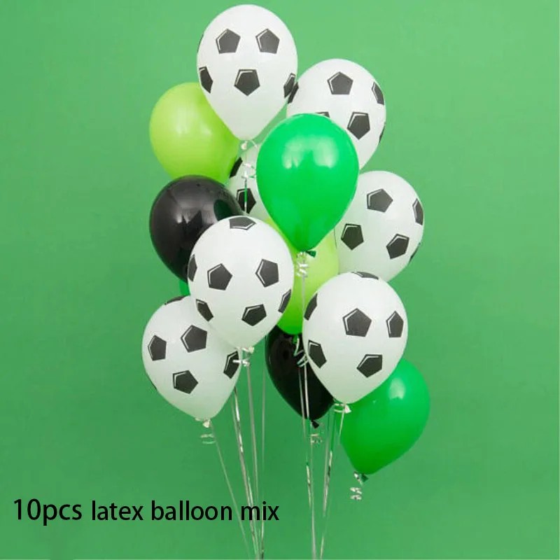 10pcs latex mix 13 шт., вечерние круглые шары для футбольной тематики, черные, белые, конфетти, гелиевые шары, для спорта, для мальчиков, вечерние украшения - Цвет: 10pcs latex mix