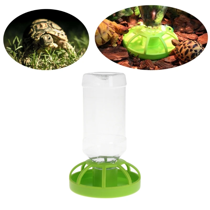 

39XB Reptile Water Drinker Dispenser Food Bowl Lizard Feeder Round Dish Drink Bottle