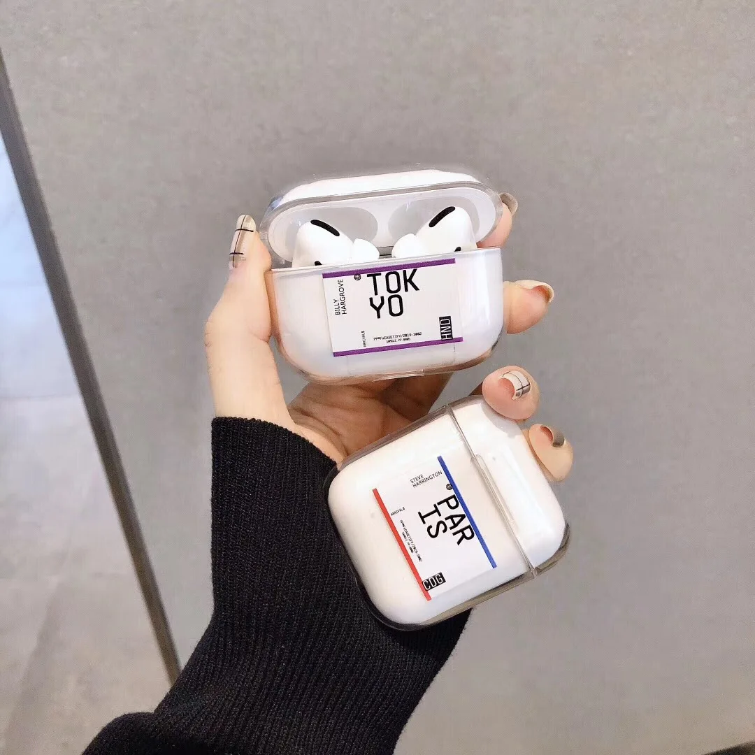 Чехол для iPhone 6 s 7 8 Plus 11 Pro X XS Max XR Air билет Париж Токио чехол Airpods 3 2 1 pro Bluetooth