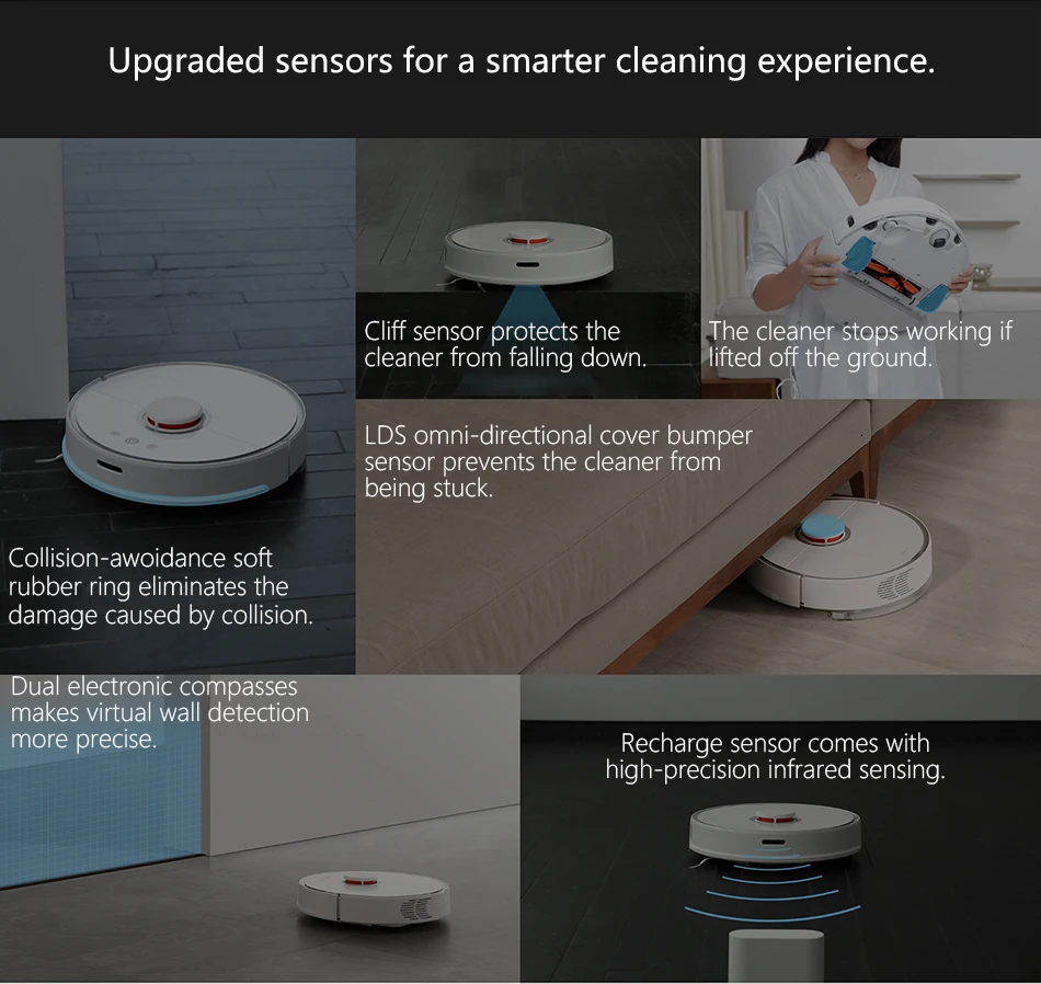 Roborock S50 S55 робот Xiao mi пылесос 2 для домашней умной уборки влажной уборки mi Ковер пыли автоматический подметание беспроводной
