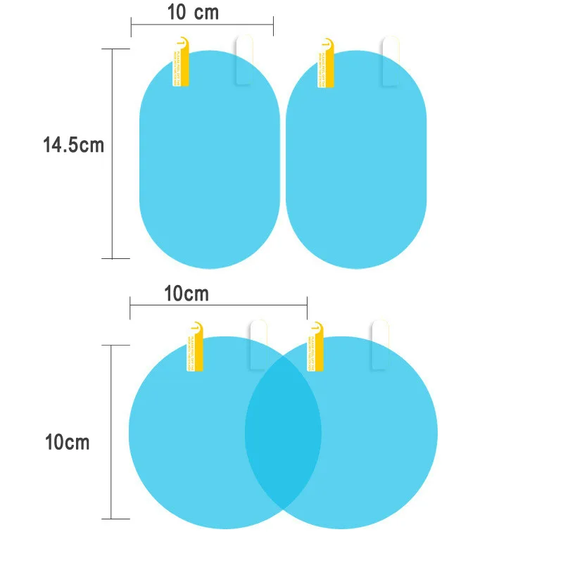 2/4 шт. автомобиль Зеркало заднего вида Стекло пленка Водонепроницаемый Анти
