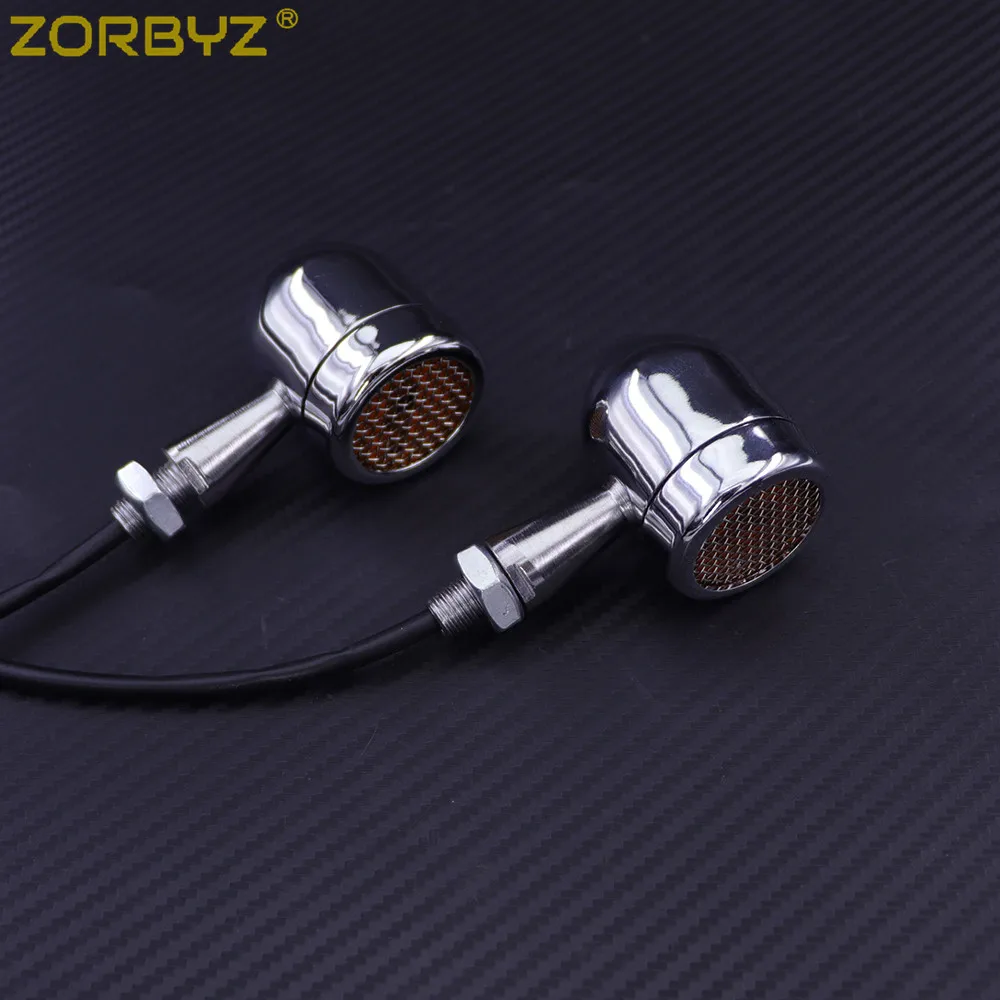 ZORBYZ хромированный мотоциклетный металлический светодиодный сигнальный