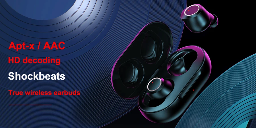 Shockbeats Bluetooth наушники TWS HiFi настоящие беспроводные наушники QCC3020 чип Aptx AAC наушники для iPhone samsung