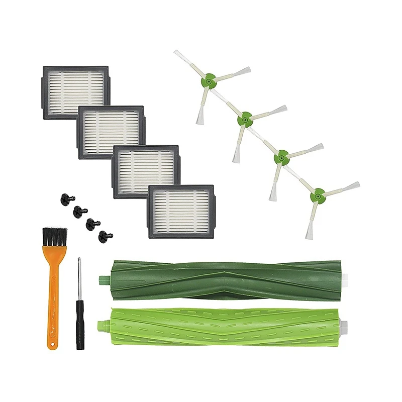 

Акция! 16 шт., запасные части для пылесоса IRobot Roomba I7 + I3 + I4 I6 I6 + E5 E6 E7 I8 I8 +/Plus, резиновые щетки