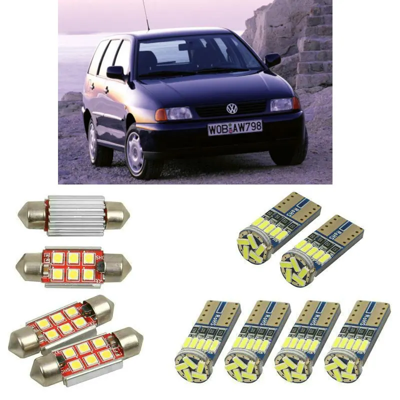 

Внутренний светодиодный автомобильный светильник s для Volkswagen polo 6n1, аксессуары для хэтчбеков, светильник номерного знака