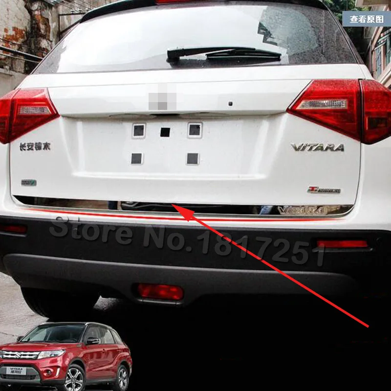 Для Suzuki Vitara задняя дверь Нижняя крышка литья отделка из нержавеющей стали