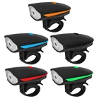 Горный велосипед XPG, водонепроницаемый светодиодный передний фонарь с звуковым сигналом, 5 Вт, 240 лм, зарядка через USB, с клаксоном