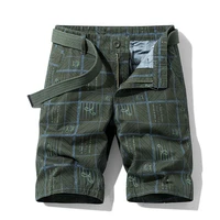 men shorts plaid beach shorts 2020 summer mens casual camo camouflage shorts military short pants male bermuda cargo overalls