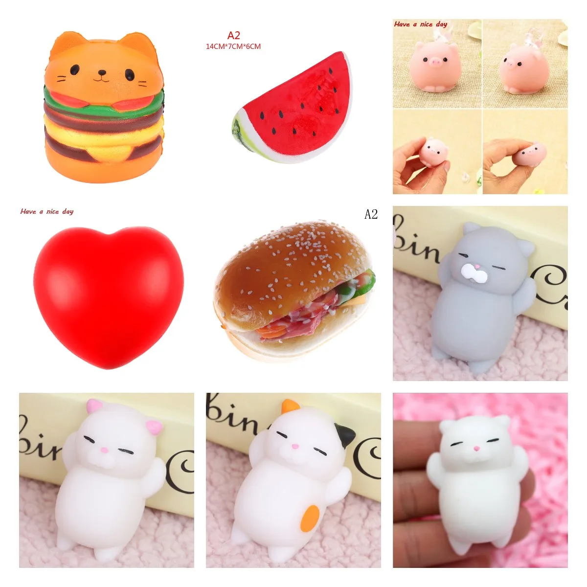 

Simulation Fruits Anti-stress Cute Squishy Slow Rising Giant Squishy watermelon Squishi PU Squishy Poo Toys Squeeze Squishes Toy