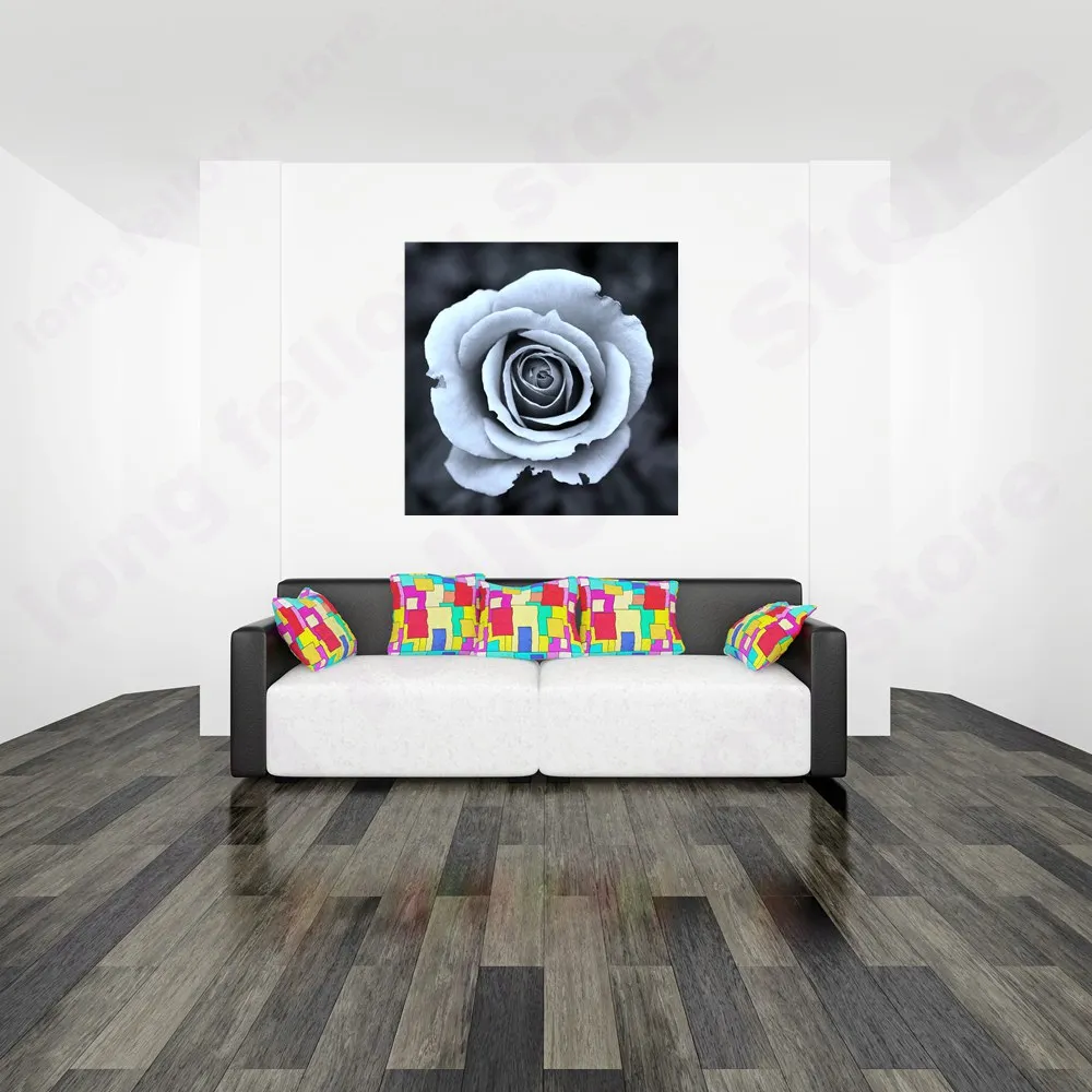 Зеленая живопись Элегантные цветы лотоса украшение для дома холст офиса